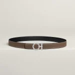Flot belt buckle & Reversible leather strap 24 mm - Image 2